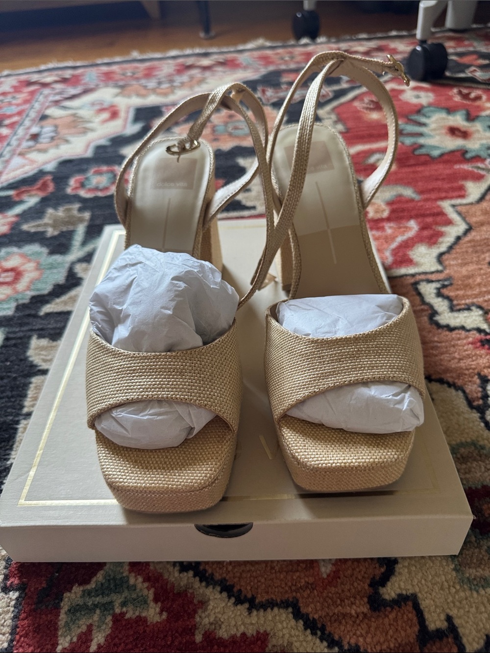 Dolce Vita - Felica Natural Raffia Heels